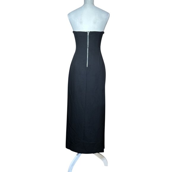 Bardot Black Midi Dress with Silver Accents - Picture 6 of 16